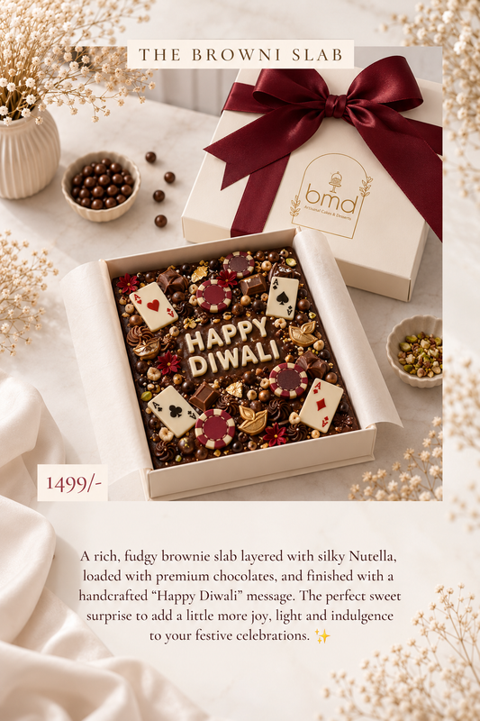 Happy Diwali Brownie Slab